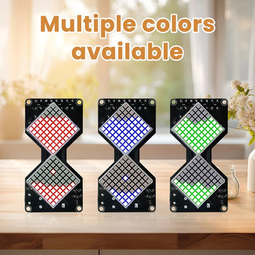 DC 5V LED Dot Matrix Electronic Hourglass DIY Kit Gravity-Sensing Timer Soldering Practice Electronics DIY Components Micro USB